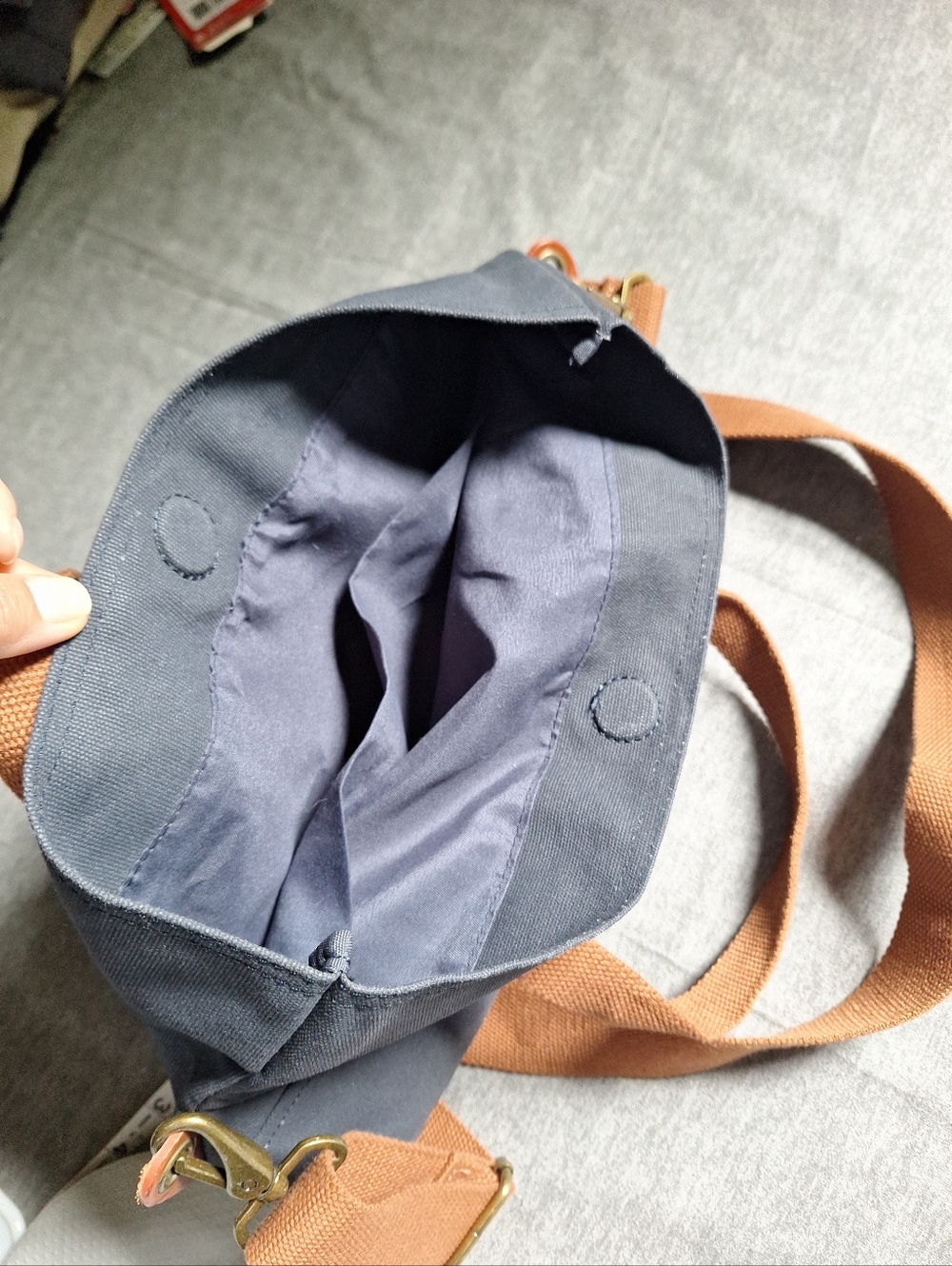 Tourbon  Canvas Clip-on Quick-release Bike Panniers Versatile Shoulder Bag - Picture 13 of 16